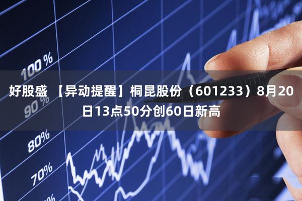好股盛 【异动提醒】桐昆股份（601233）8月20日13点50分创60日新高
