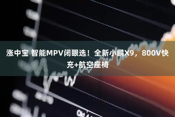 涨中宝 智能MPV闭眼选！全新小鹏X9，800V快充+航空座椅